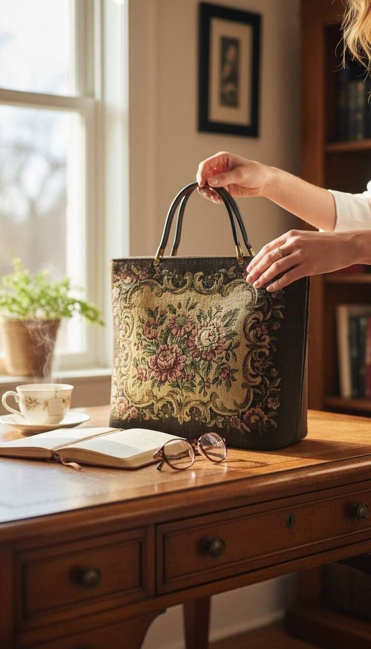 Vintage tapestry bag